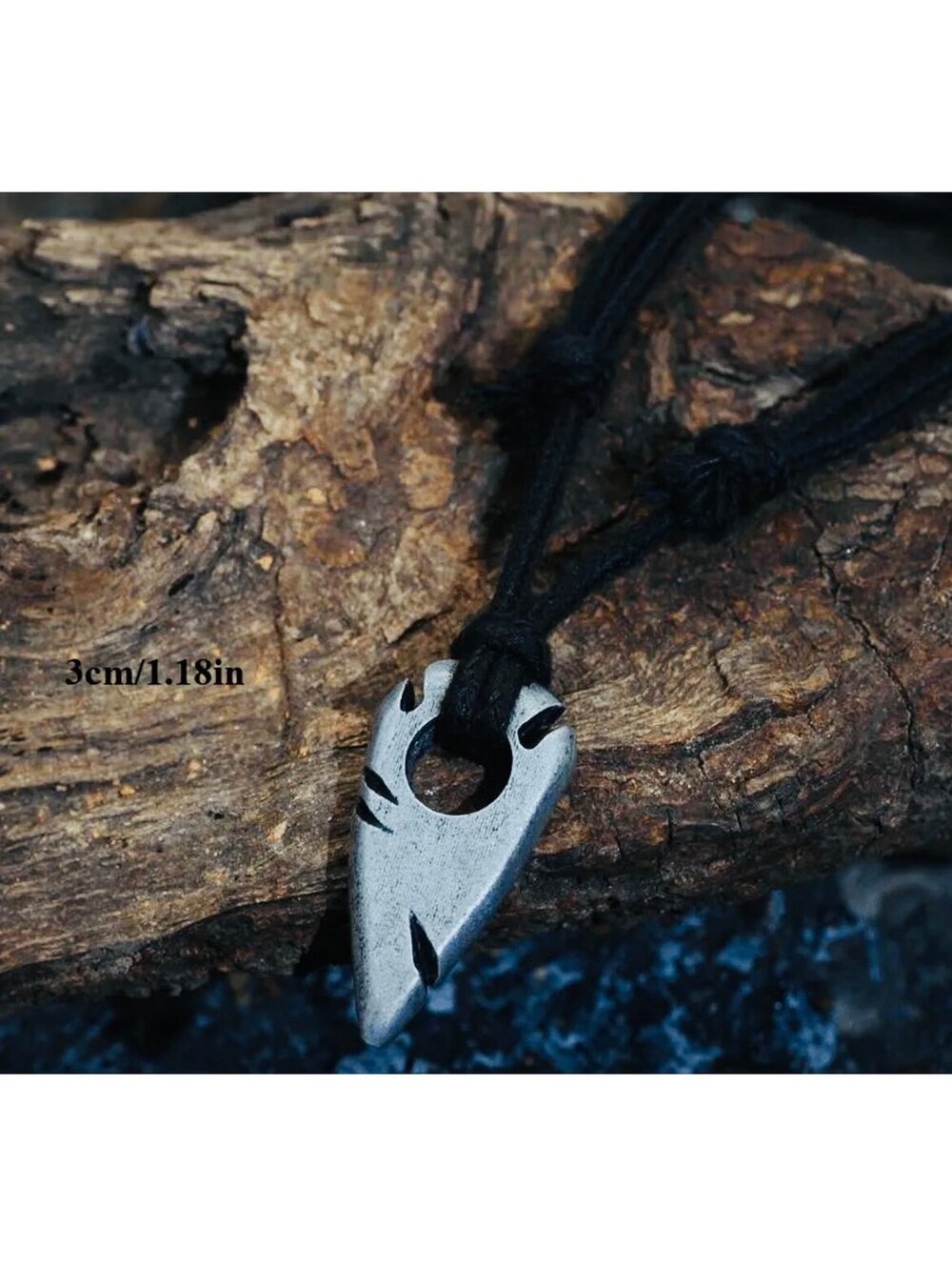 New - Hot ! Stainless Steel Nordic Arrowhead Pendant Necklace - Picture 2 of 5